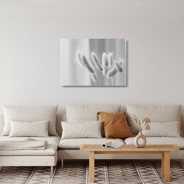 Staklena slika - Zečji rep trava (70x50 cm)