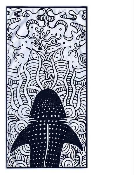 Tamnoplavi ručnik za plažu 90x180 cm Shark - DecoKing