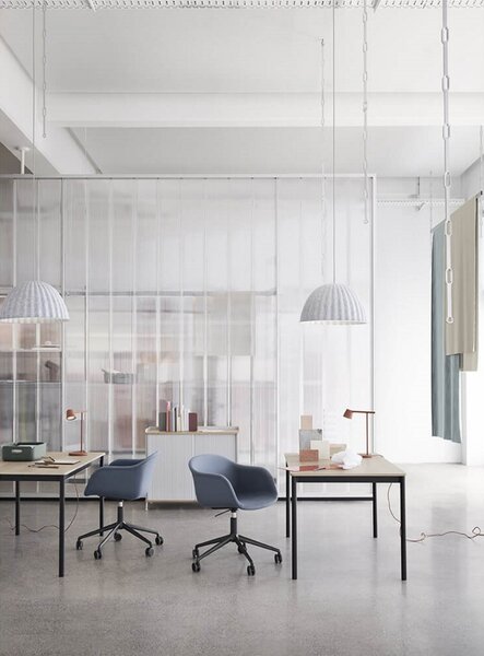Viseće Svjetiljka Muuto, prigušiv, Crno, Blagovaonica, Tkanina / tekstil