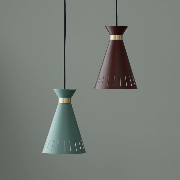 Viseće Svjetiljka Warm Nordic, Cone, prigušiv, Zelena, Blagovaonica, Metal, Vintage
