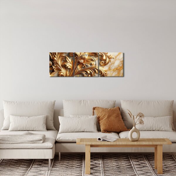 Slika - Mramor sa zlatom (sa satom) (90x30 cm)