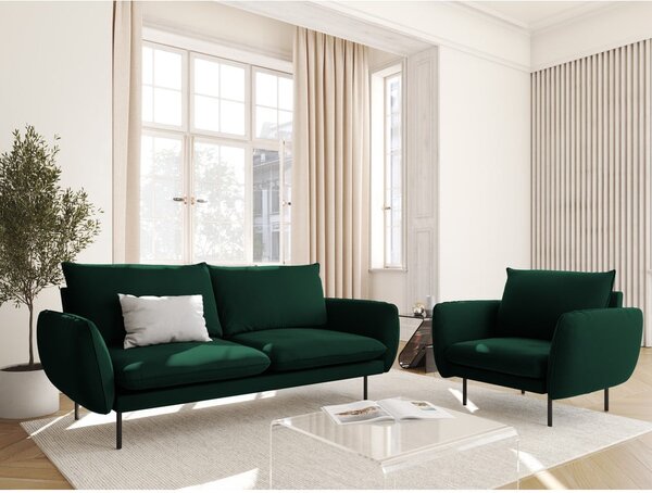 Tamnozelena baršunasta sofa 160 cm Vienna - Cosmopolitan Design