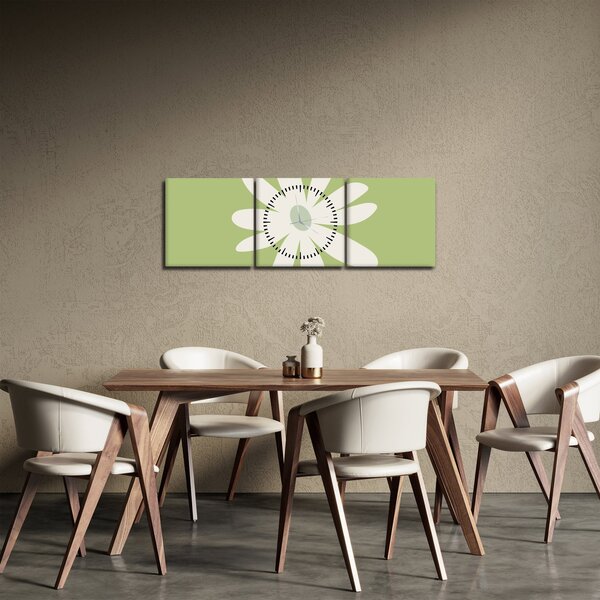 Slika - Hipiji, zeleno cvijeće N⁰2 (sa satom) (90x30 cm)