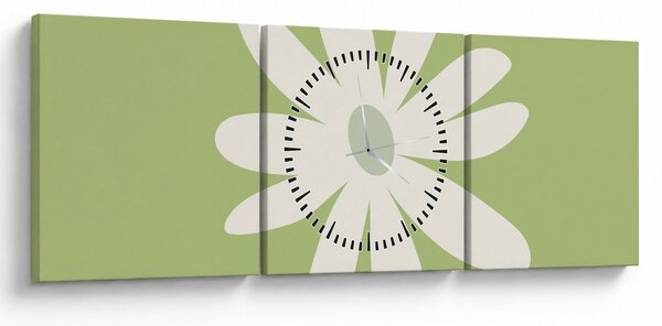 Slika - Hipiji, zeleno cvijeće N⁰2 (sa satom) (90x30 cm)
