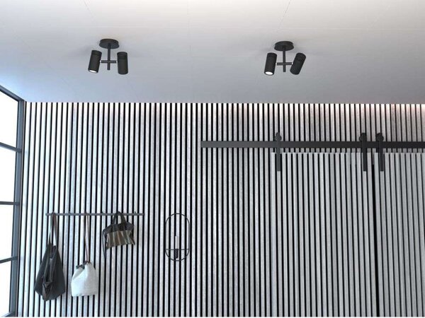 Stropne Svjetiljka Herstal, Crno, Dnevna soba, Metal