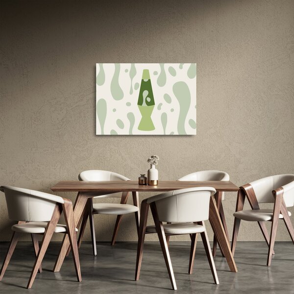 Staklena slika - Hipiji, lava lampa (70x50 cm)