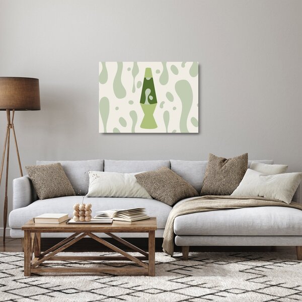 Staklena slika - Hipiji, lava lampa (70x50 cm)