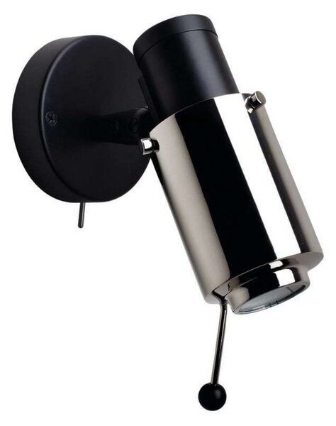 Biny Reflektor LED m/Afbryder & Stang Crna/Nikkel - DCW