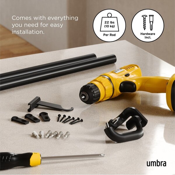 Željezna proširiva karniša 76 - 213 cm Twilight – Umbra