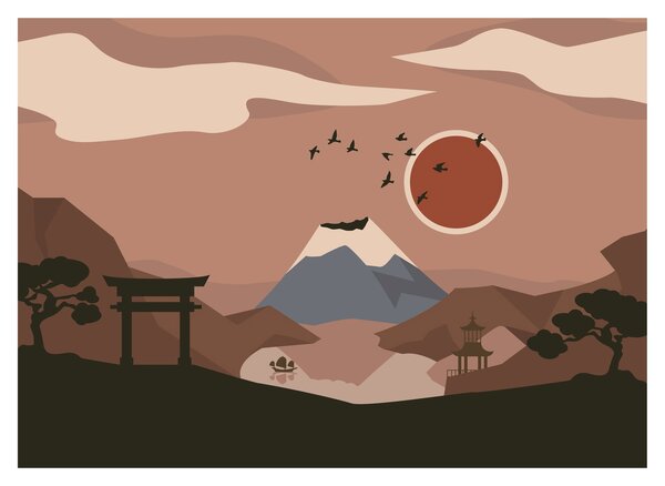 Staklena slika - Japan N⁰1 (70x50 cm)