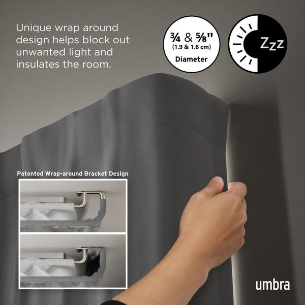 Željezna proširiva/dupla karniša 213 - 365 cm Twilight – Umbra