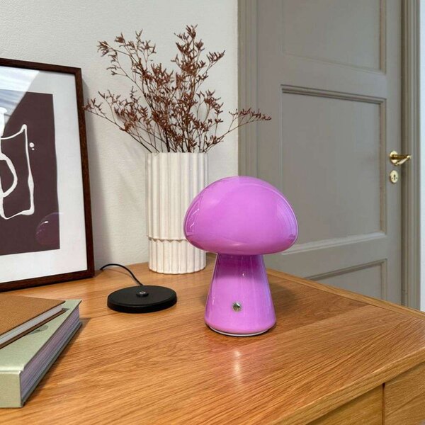 Stolne Lampa Dyberg Larsen, Morkel Mushroom, prigušiv, Ljubičasta, Dnevna soba, Staklo, Skandinavski