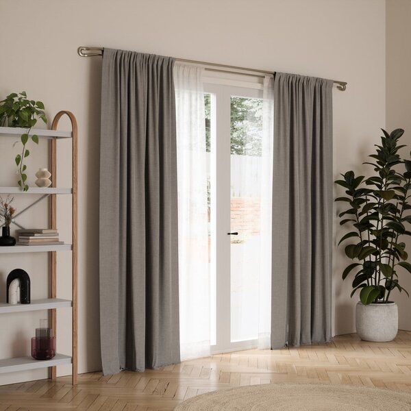 Proširiva/dupla karniša od nehrđajućeg čelika 107 - 305 cm Midnight – Umbra