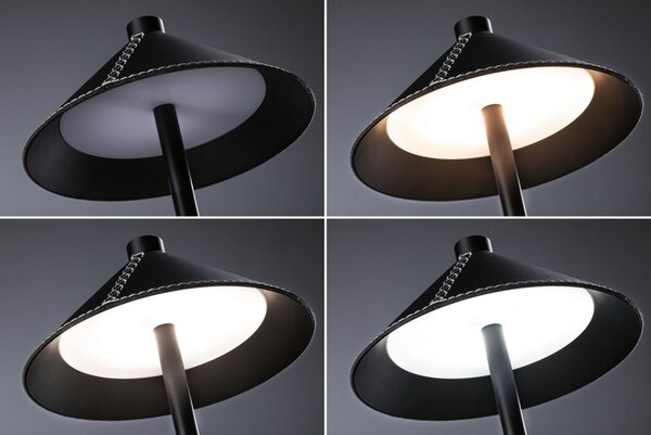 Stolne Lampa Paulmann, Pellini, prigušiv, Crno, Dnevna soba, Metal, Moderan