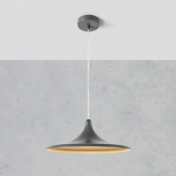 Markslöjd BEAM LED viseća svjetiljka, siva, aluminij, Ø 37 cm, prigušiva, Bež, Dnevni boravak/blagovaonica, Aluminij