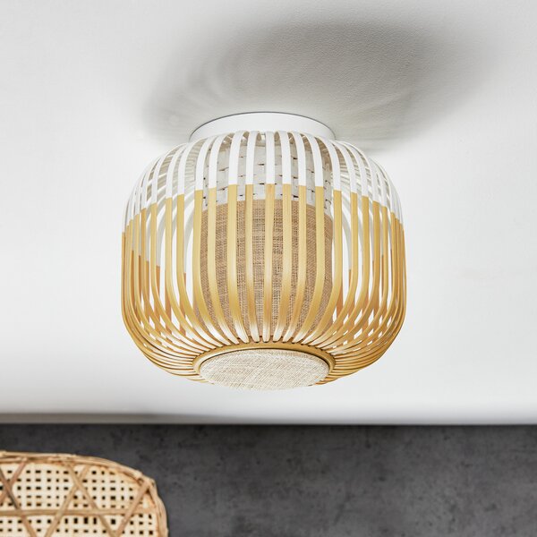 Stropne Svjetiljka Forestier, Bamboo Light XS, prigušiv, Bijela, Dnevna soba, Bambus, Dizajn