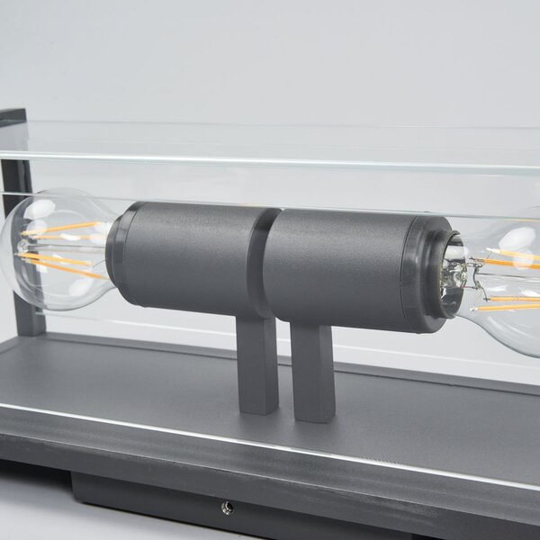 Vanjske Svjetiljka Lucande, Annalea, Crno, Terasa, Metal, Moderan