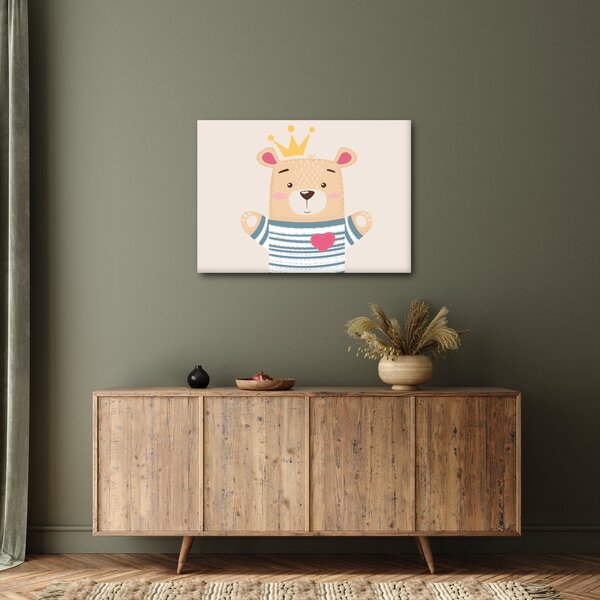 Slika - Medo s krunom (70x50 cm)