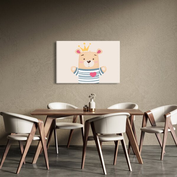 Slika - Medo s krunom (90x60 cm)