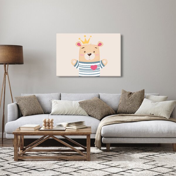 Slika - Medo s krunom (90x60 cm)