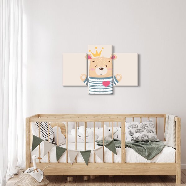 Slika - Medo s krunom (90x60 cm)