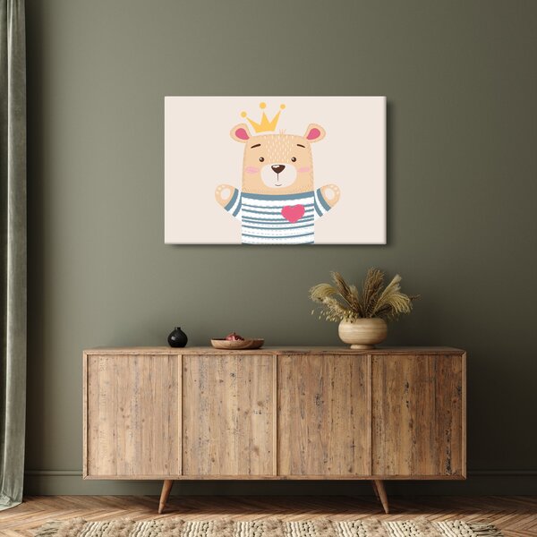 Slika - Medo s krunom (90x60 cm)