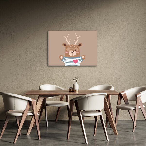Slika - Jelen u prugastoj košulji (70x50 cm)