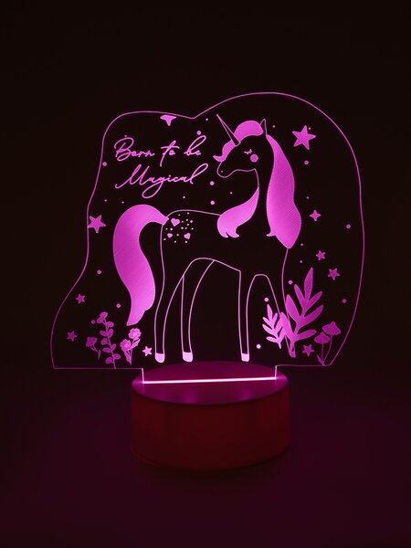 Sinsay - LED lampa s motivom jednoroga i natpisom