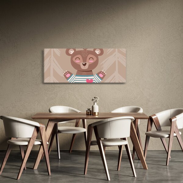 Slika - Medo u prugastoj majici (120x50 cm)