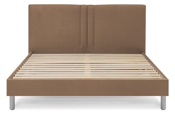 Svijetlo smeđi tapecirani bračni krevet s podnicom 180x200 cm Kerry - Bobochic Paris