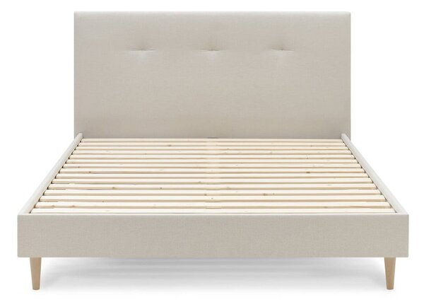 Bež tapecirani bračni krevet s podnicom 160x200 cm Tory - Bobochic Paris