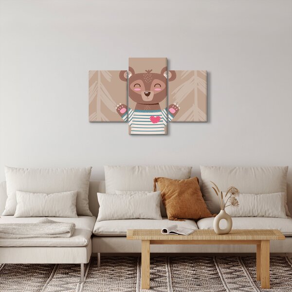 Slika - Medo u prugastoj majici (90x60 cm)