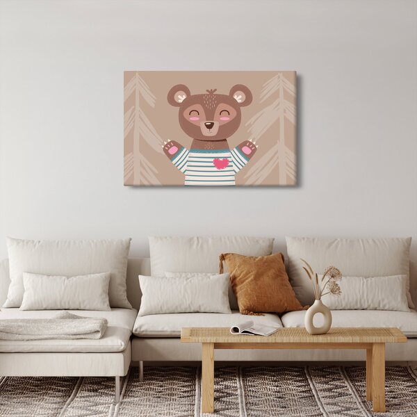 Slika - Medo u prugastoj majici (90x60 cm)