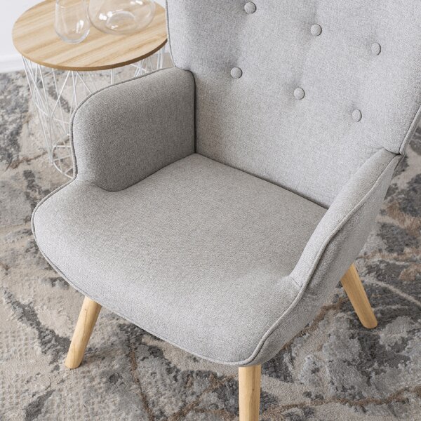 JAKS Fotelja s tabureom Lozano siva