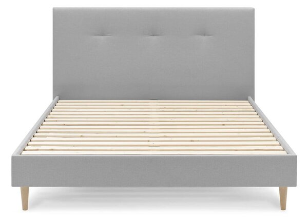 Svijetlo sivi tapecirani bračni krevet s podnicom 180x200 cm Tory - Bobochic Paris