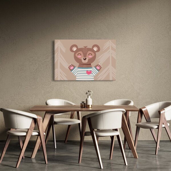Slika - Medo u prugastoj majici (90x60 cm)