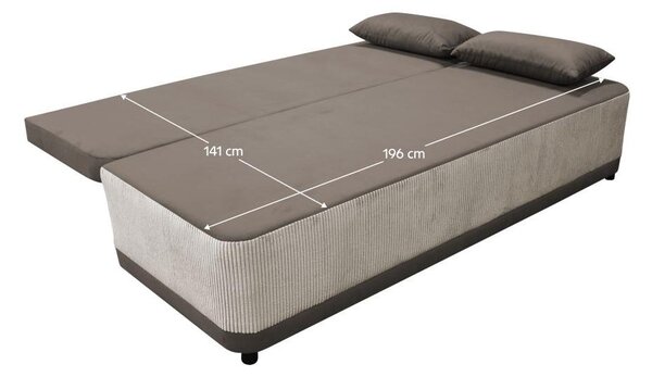 Zondo.hr Sofa na razvlačenje Sonta (sivo-bež) (s prostorom za odlaganje). 1096912