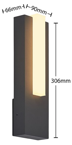 Vanjske Svjetiljka Lucande, Virgalia, Crno, Balkon, Aluminij, Moderan
