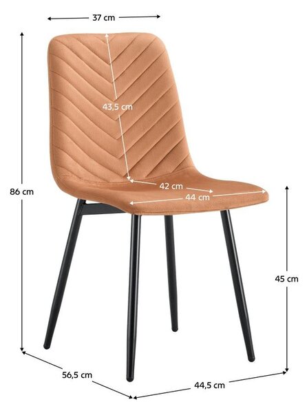 Blagovaonska stolica Rameta 2 (terakota + crna)