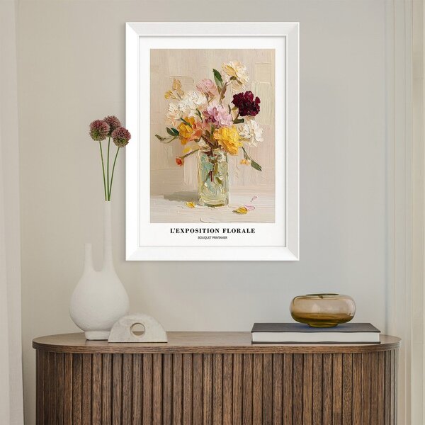 Tiskana slika s okvirom 56x75 cm Sunny Bouquet – Styler