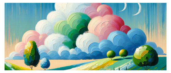 Slika - Krajolik s oblakom (120x50 cm)