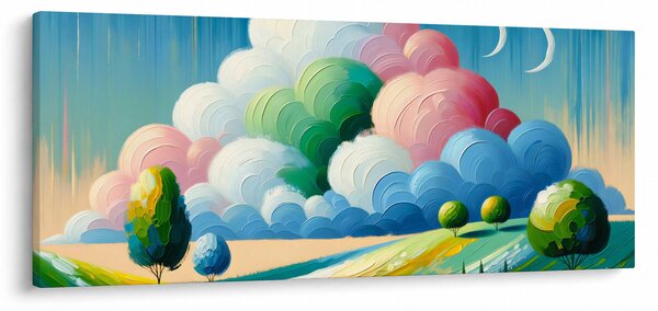 Slika - Krajolik s oblakom (120x50 cm)