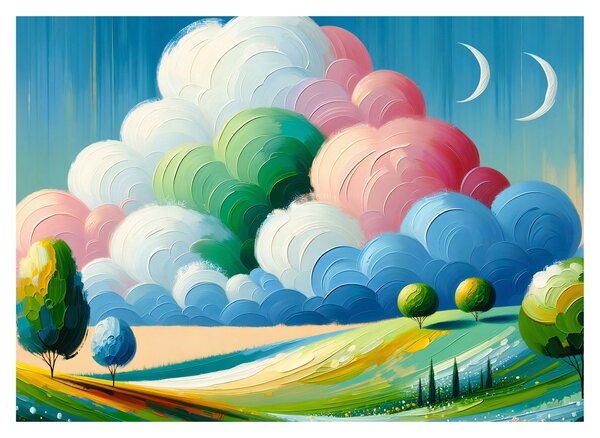 Slika - Krajolik s oblakom (70x50 cm)