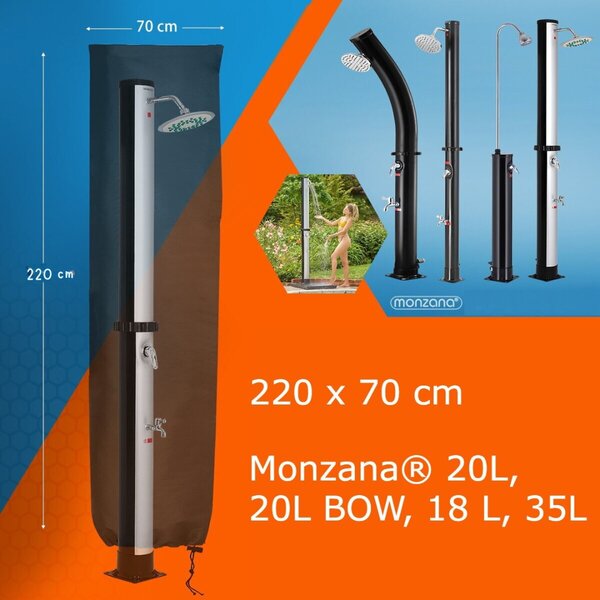 Navlaka za solarni tuš COVER, 220x70 cm, crna Monzana