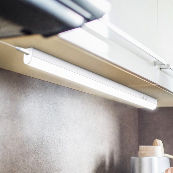 B.K. Licht Xaver LED svjetiljka za pod ormarić, duljina 87,3 cm, set od 2 komada, 4000 K, Bijela, Kuhinja, Plastika