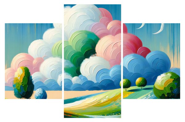 Slika - Krajolik s oblakom (90x60 cm)