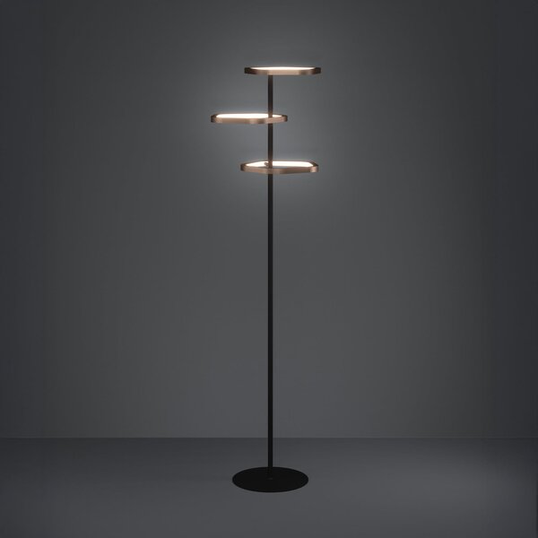 Stars of Light LED podna lampa Estrella, zvijezde svjetla, bronca/crna, 160 cm, prigušiva, Bronca / stari mesing, Dnevni boravak/blagovaonica, Metal