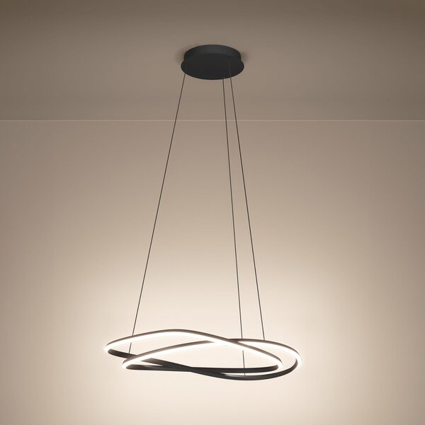 Stars of Light LED viseća lampa Light, Guntin, siva, 62 cm, metal, CCT, prigušiva, Sivo, Dnevni boravak/blagovaonica, Metal
