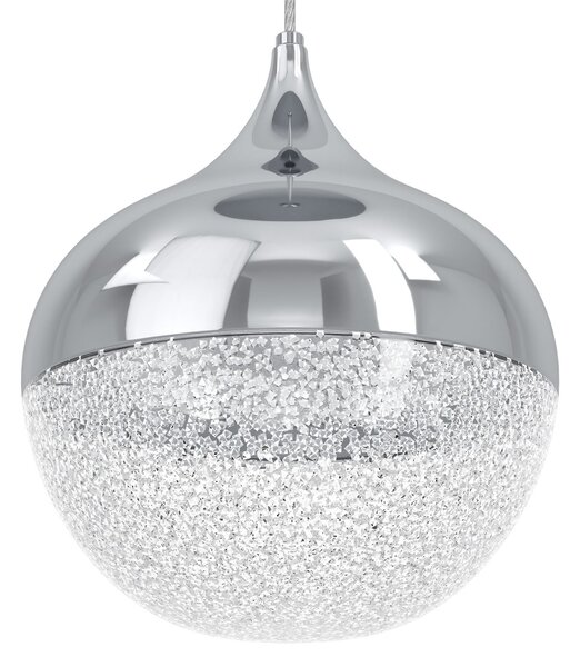 Stars of Light LED viseća svjetiljka Light, Mioglia, krom, Ø 58 cm, 10-svjetiljka, prigušiva, Krom, Dnevni boravak/blagovaonica, Metal