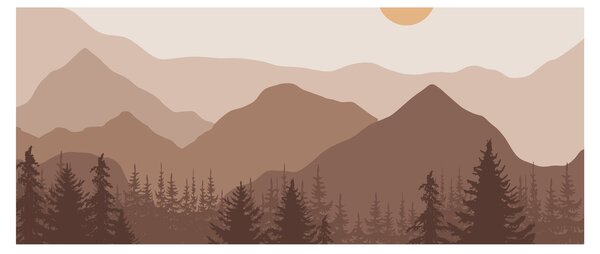 Slika - Smeđe planine N⁰1 (120x50 cm)